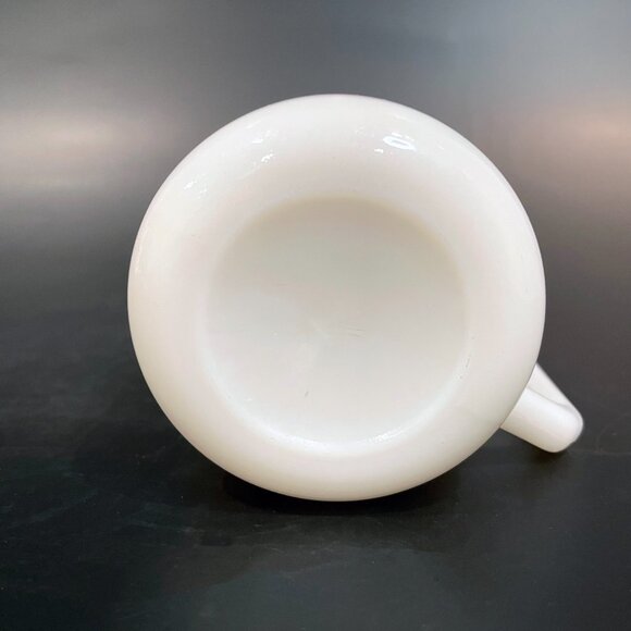 Tom & Jerry Auld Milk Glass Mug Hazel Atlas Christmas Red Graphics Candle - Picture 6 of 6